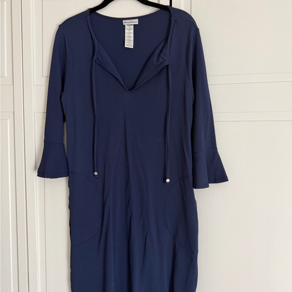 Tommy Bahama Navy Beach Cover Up with 3/4 Sleeves- NWOT